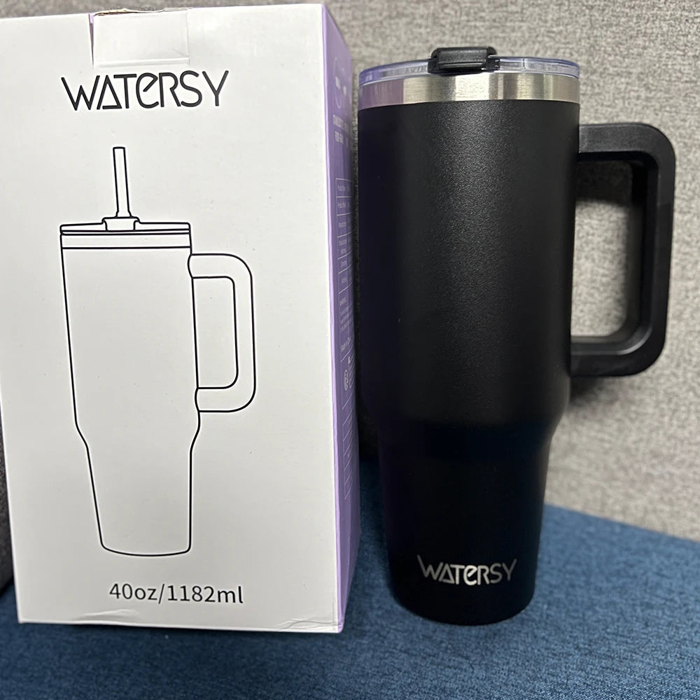 Baddie 40oz Stainless Steel Tumbler With Handle And Straw