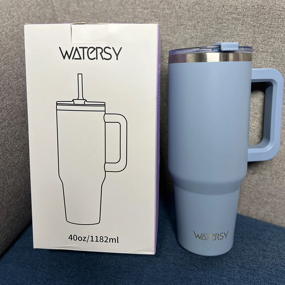 Baddie 40oz Stainless Steel Tumbler With Handle And Straw