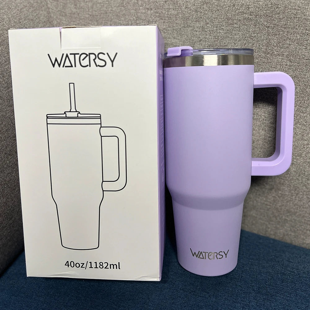 Baddie 40oz Stainless Steel Tumbler With Handle And Straw