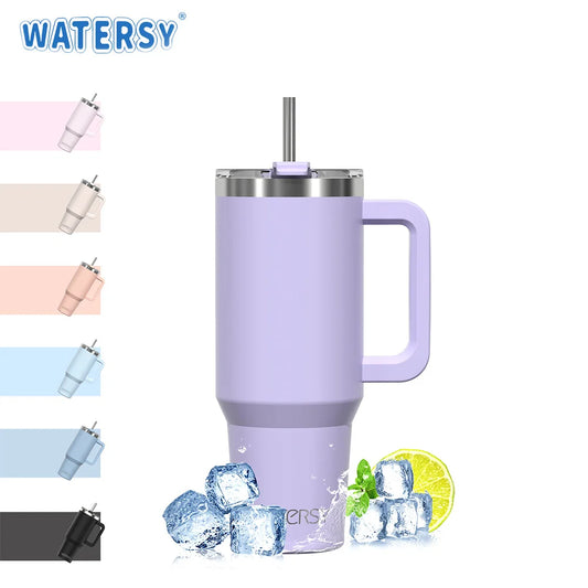 Baddie 40oz Stainless Steel Tumbler With Handle And Straw
